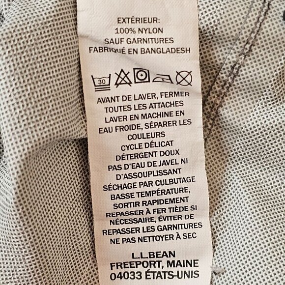 L.L.Bean Men's Nylon Windbreaker Jacket With Hood & Zippered Pockets, Size XL - Picture 5 of 11